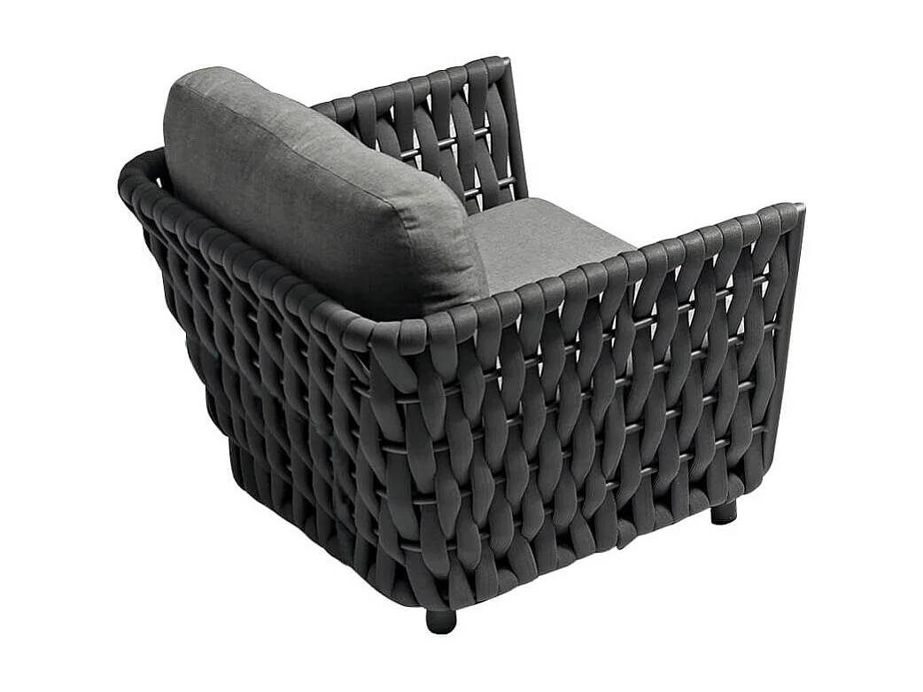 MilaniHome.it - poltrona da giardino componibile design moderno per esterno cm 93 x 85 x 83 hdi coloreAntracite