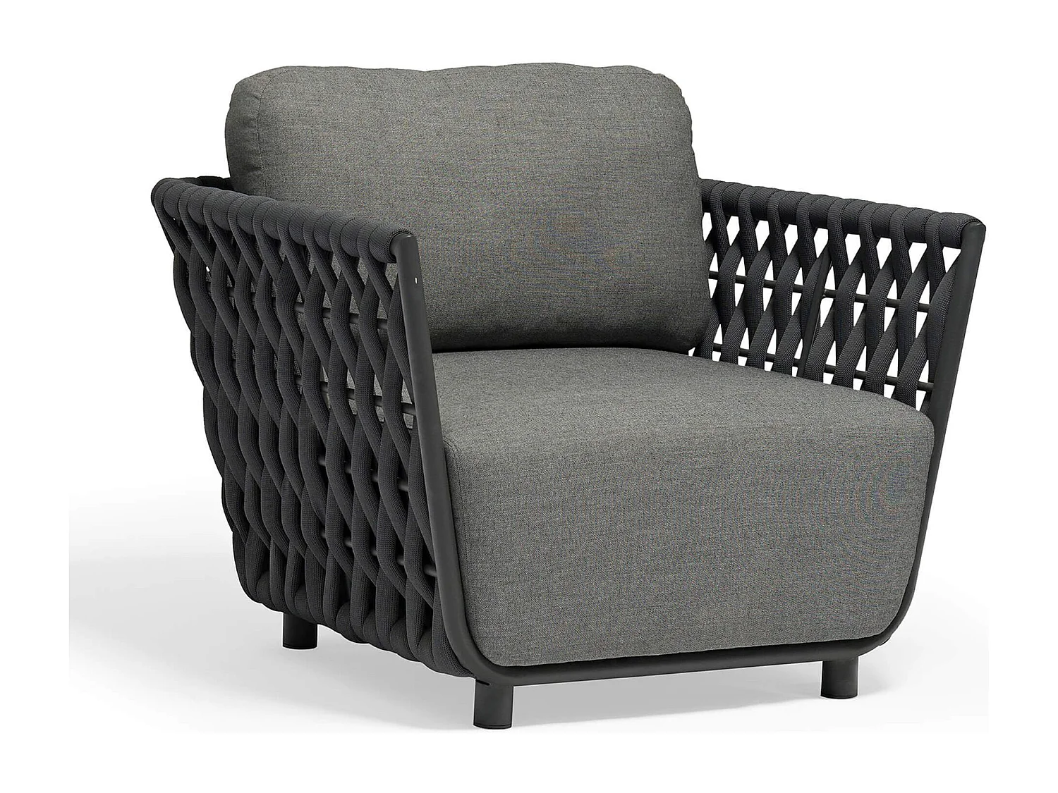 MilaniHome.it - poltrona da giardino componibile design moderno per esterno cm 93 x 85 x 83 hdi coloreAntracite