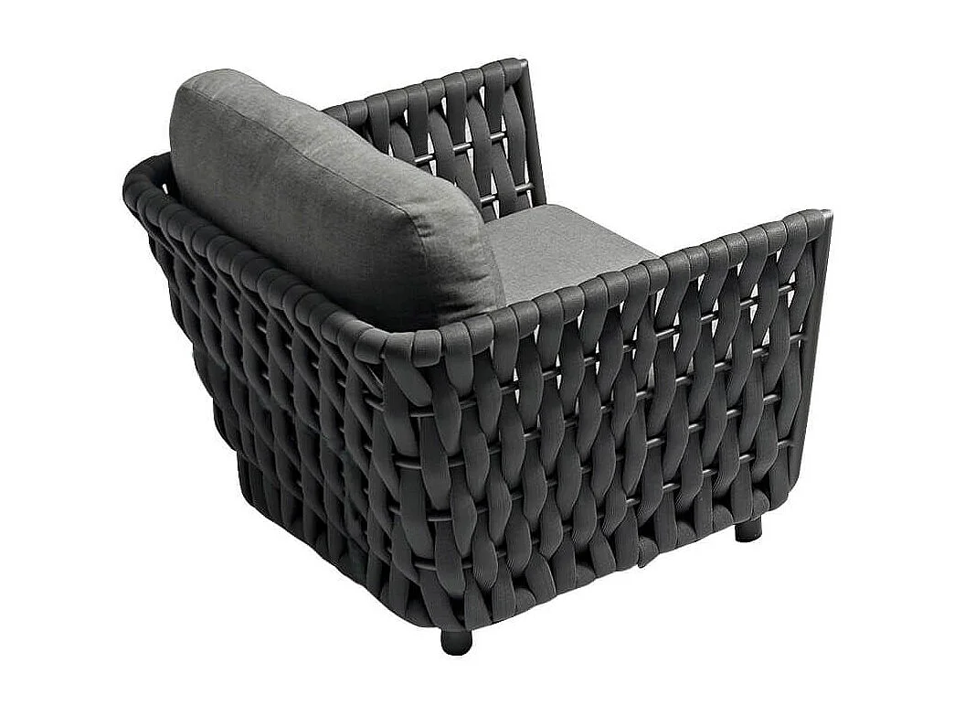 MilaniHome.it - poltrona da giardino componibile design moderno per esterno cm 93 x 85 x 83 hdi coloreAntracite