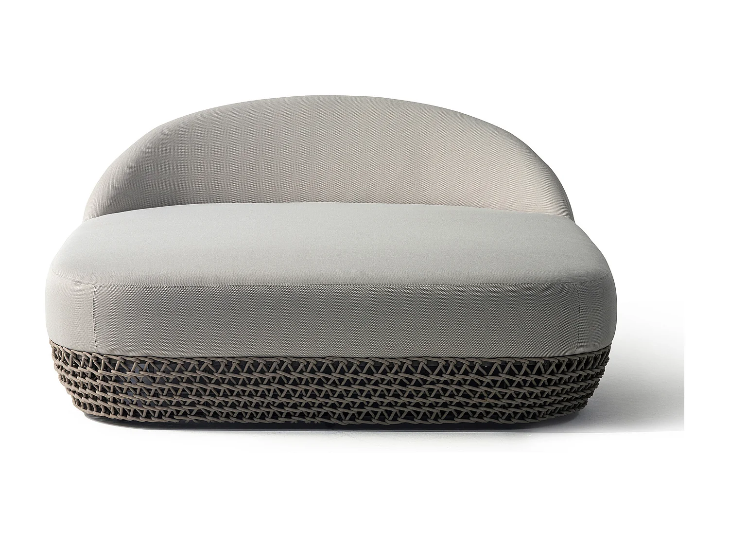 MilaniHome.it - divano letto da esterno in alluminio e corda di design per esterno giardino cm 153 l x 203 p x 72 hdi coloreBeige