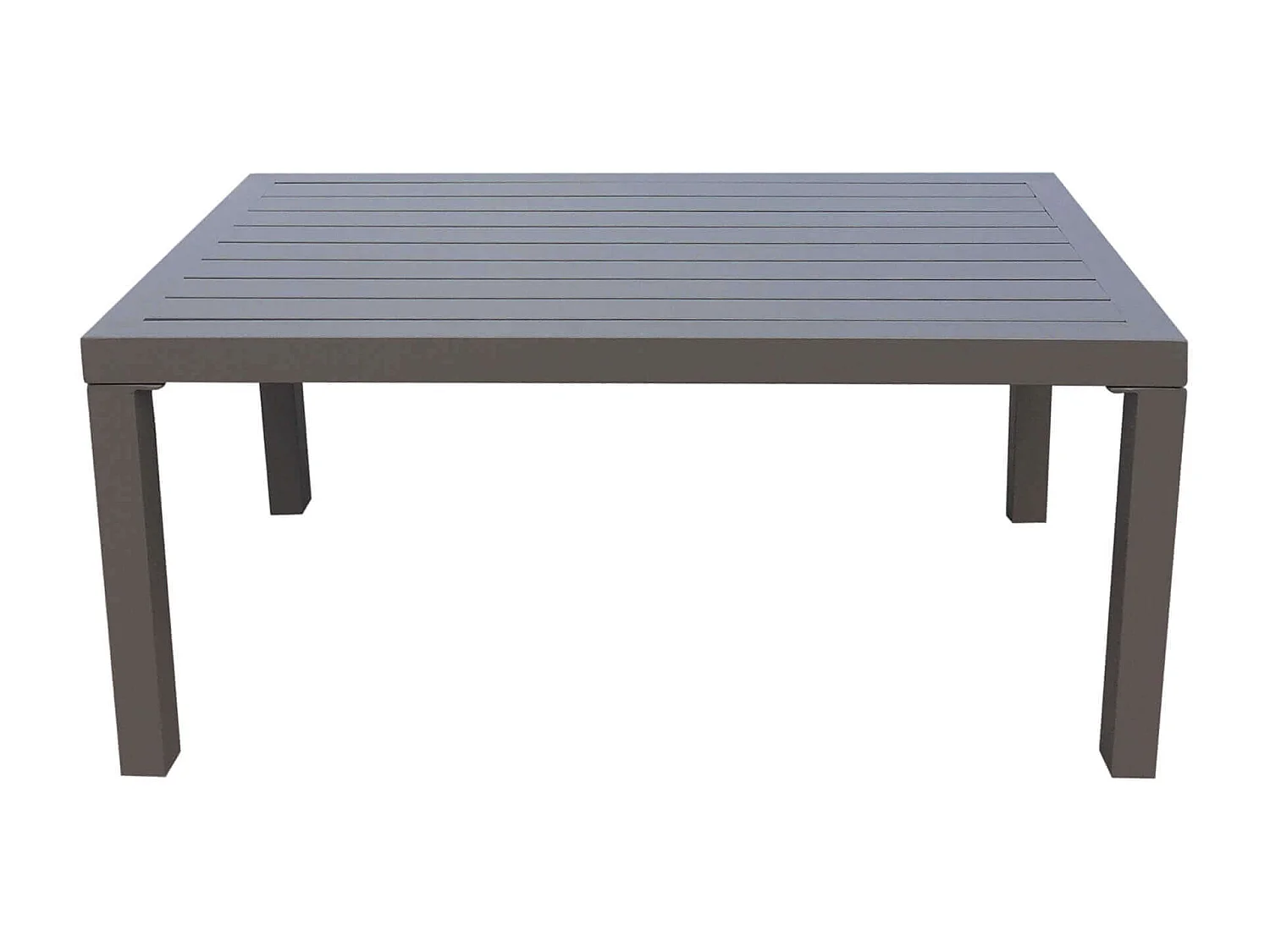 MilaniHome.it - Salotto da Giardino in Alluminio con Cuscini in Poliestere e Tavolino Rettangolare in Color Taupedi coloreTaupe