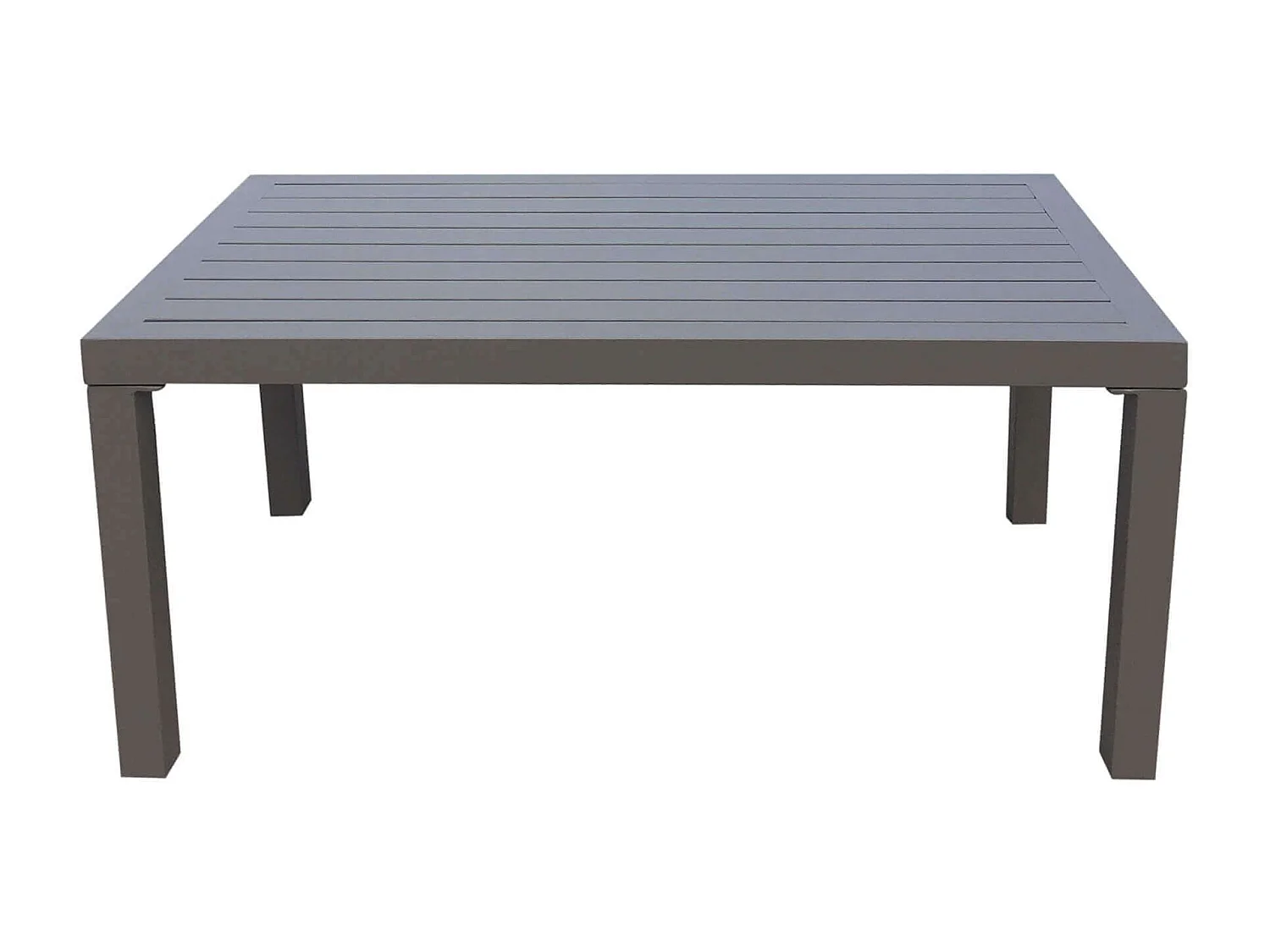 MilaniHome.it - Salotto da Giardino in Alluminio con Cuscini in Poliestere e Tavolino Rettangolare in Color Taupedi coloreTaupe