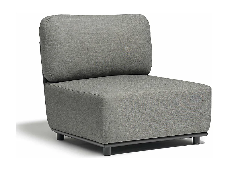 MilaniHome.it - poltrona centrale componibile design moderno per esterno cm 71 x 85 x 83 hdi coloreAntracite