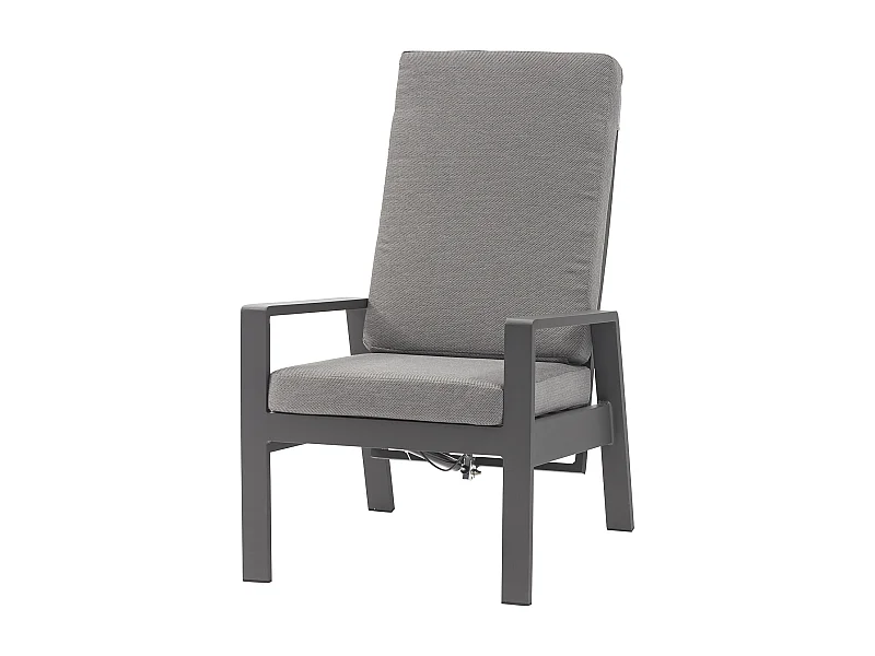 MilaniHome.it - Poltrona recrinabile di design per esterno giardino cm 65 l x 71 p x 101 hdi coloreAntracite