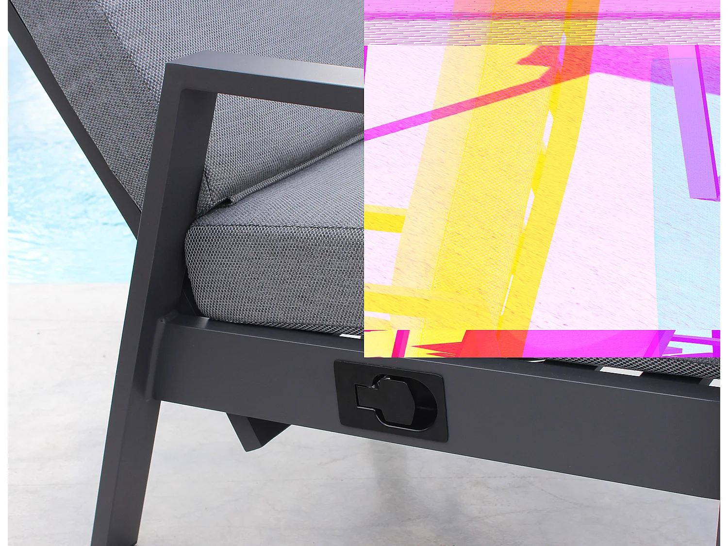 MilaniHome.it - Poltrona recrinabile di design per esterno giardino cm 65 l x 71 p x 101 hdi coloreAntracite