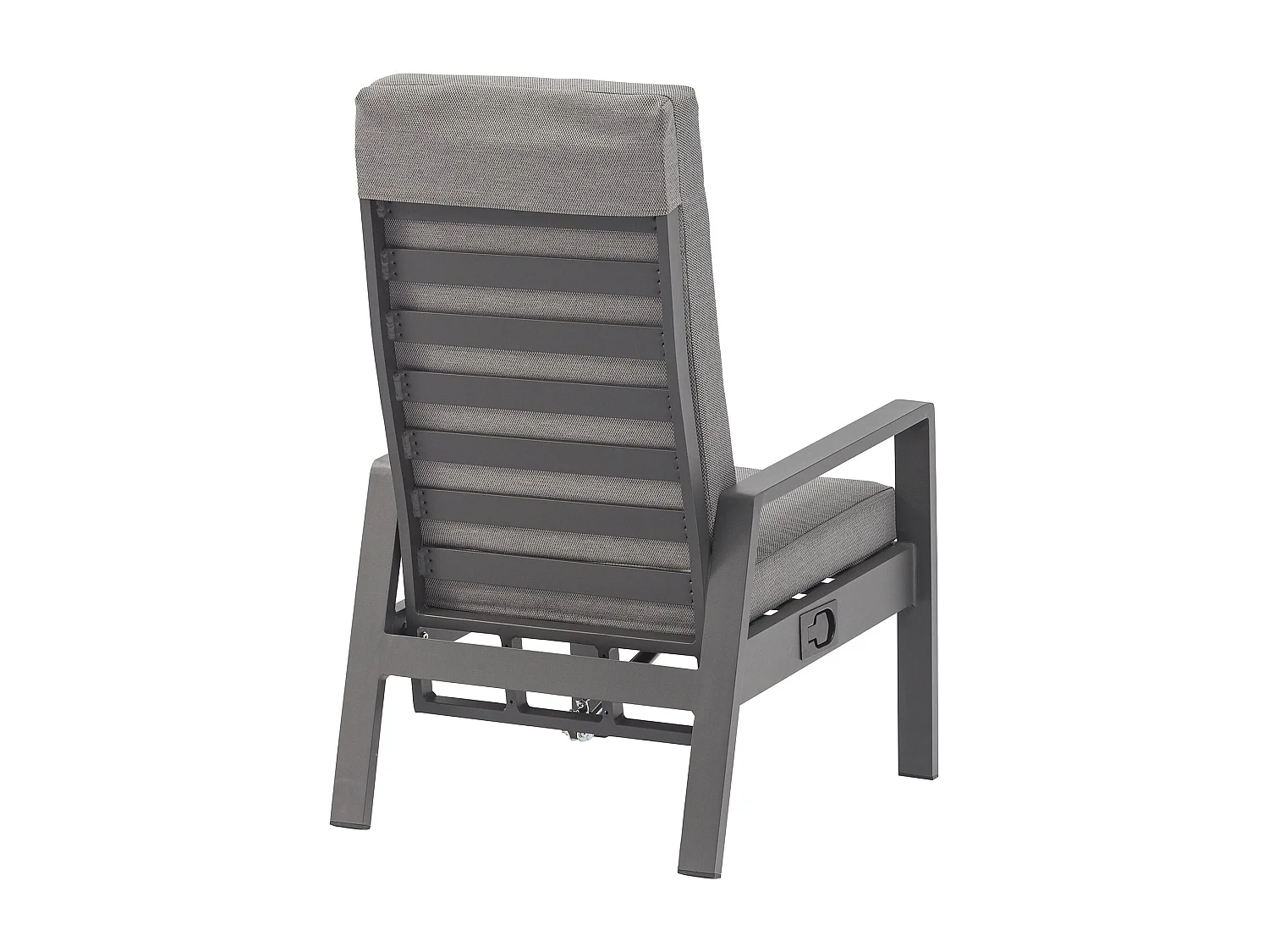 MilaniHome.it - Poltrona recrinabile di design per esterno giardino cm 65 l x 71 p x 101 hdi coloreAntracite