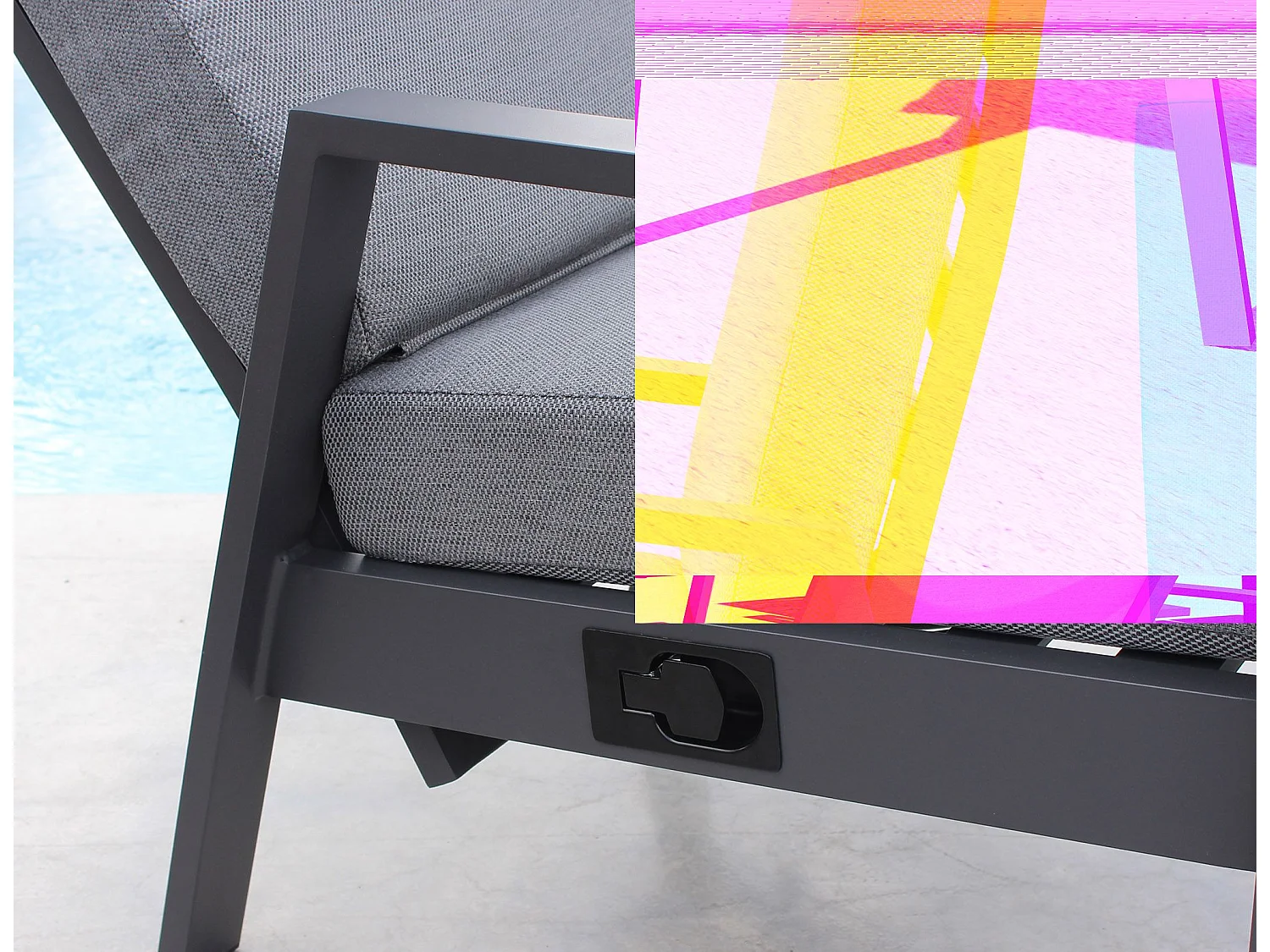 MilaniHome.it - Poltrona recrinabile di design per esterno giardino cm 65 l x 71 p x 101 hdi coloreAntracite