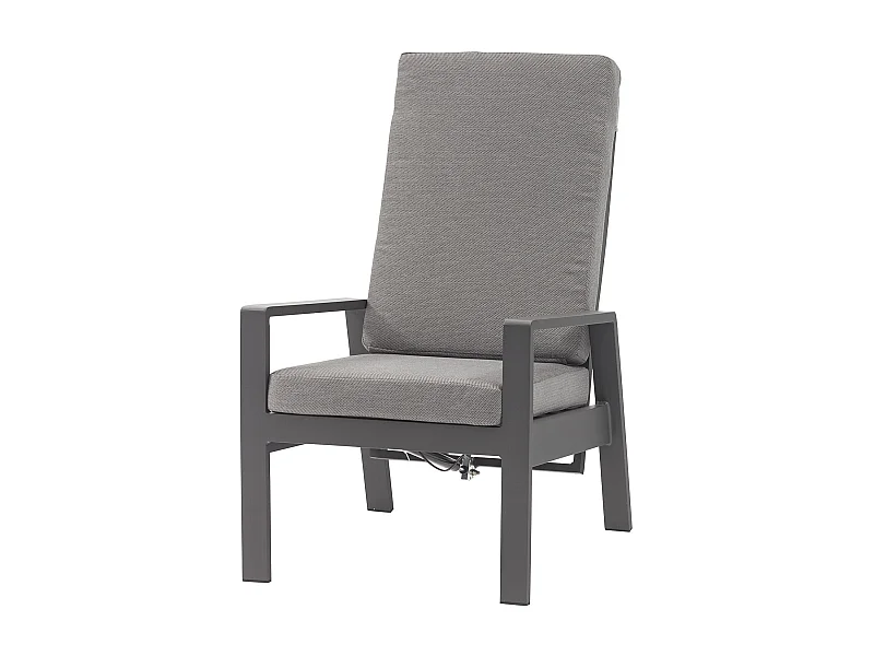 MilaniHome.it - Poltrona recrinabile di design per esterno giardino cm 65 l x 71 p x 101 hdi coloreAntracite