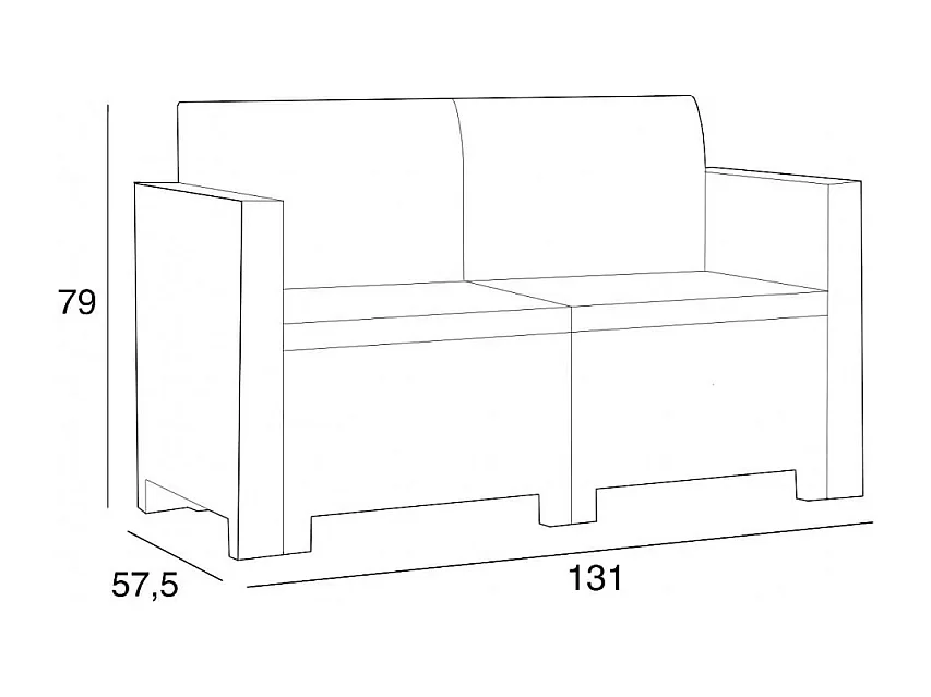 MilaniHome.it - Salotto Da Giardino Set 2 Posti Marrone Con Cuscini Beige Intreccio In Rattan Sintetico Per Esterno Giardinodi coloreMarrone
