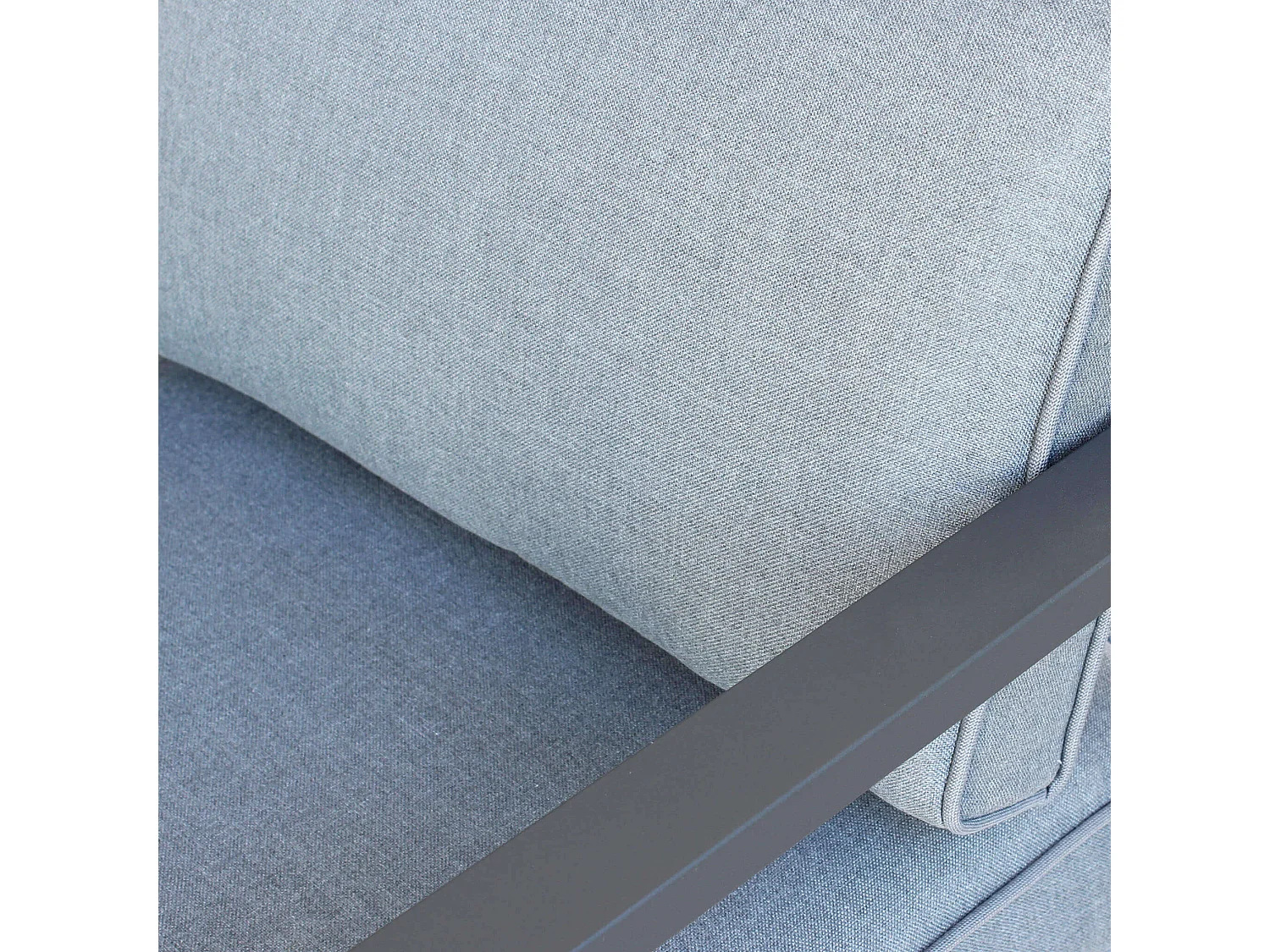 MilaniHome.it - Salotto Da Giardino Set 2 Posti In Alluminio Bianco Da Esterno Portico Per Locale Bar Agriturismo Hotel Albergo Pasticceriadi coloreAntracite