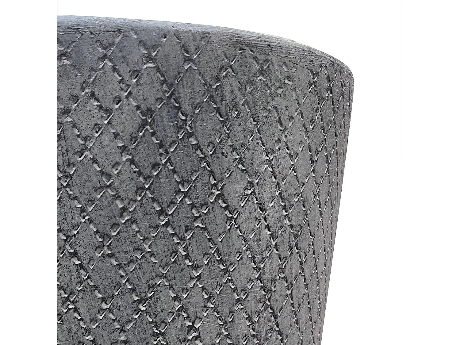 MilaniHome.it - Set Di 3 Vasi Per Piante Da Esterno Interno Di Design Con 3 Dimensioni In Fibra Sintetica Resistentedi coloreGrigio