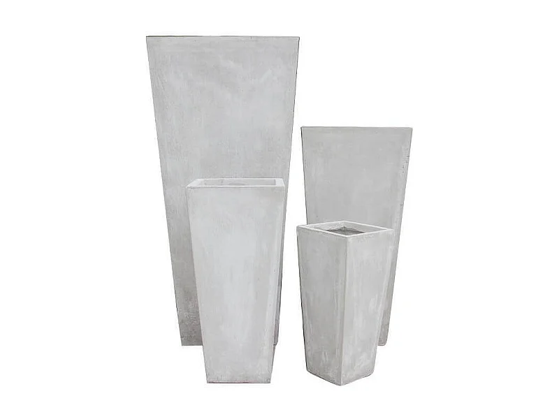 MilaniHome.it - Set Vasi Margherita, Set Composto Da 4 Vasi In Fibra Sintetica Colore Beigedi coloreBeige