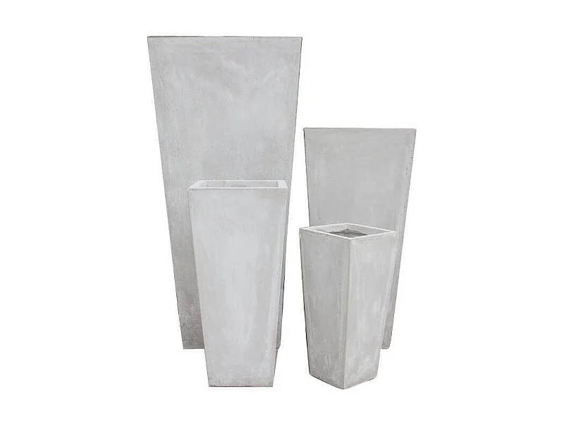 MilaniHome.it - Set Vasi Margherita, Set Composto Da 4 Vasi In Fibra Sintetica Colore Beigedi coloreBeige