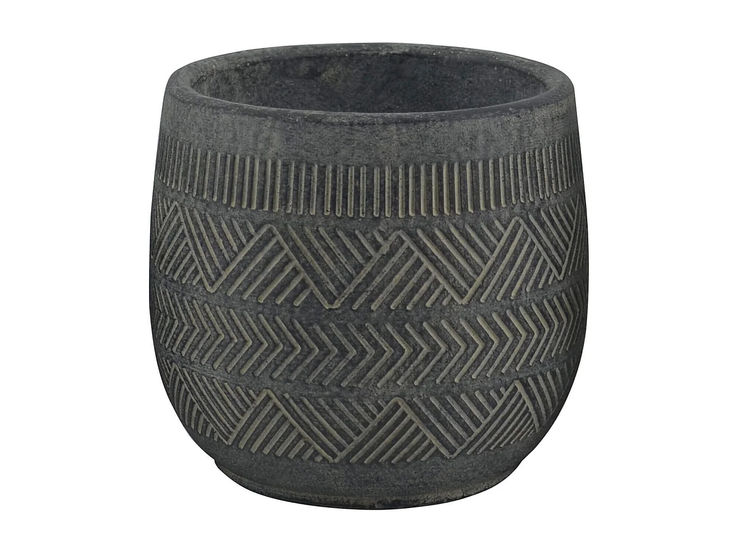 MilaniHome.it - vaso in fibra sintetica di design moderno industrial cm 15,5 x 15,5 x 14 hdi coloreAntracite