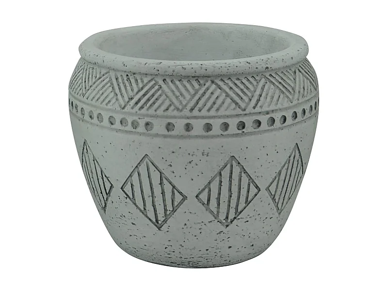 MilaniHome.it - vaso in fibra sintetica di design moderno industrial cm 20,7 x 20,7 x 17 hdi coloreGrigio