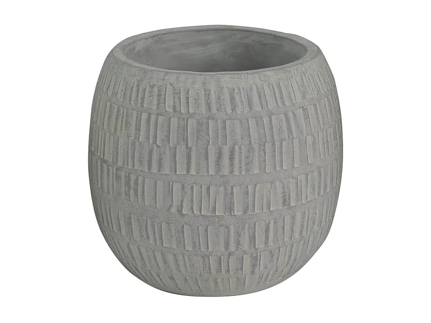 MilaniHome.it - vaso in fibra sintetica di design moderno industrial cm 18,8 x 18,8 x 16,5 hdi coloreGrigio