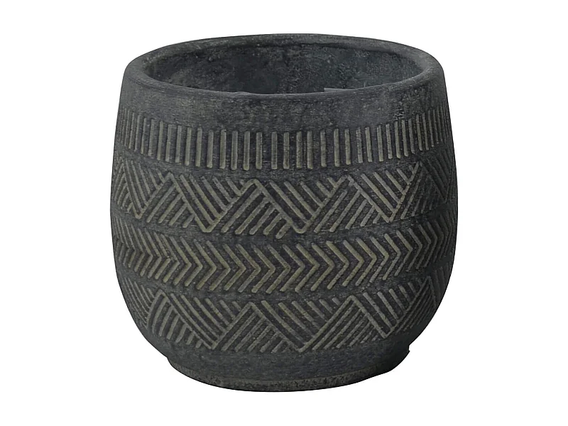 MilaniHome.it - vaso in fibra sintetica di design moderno industrial cm 13 x 13 x 11,5 hdi coloreAntracite