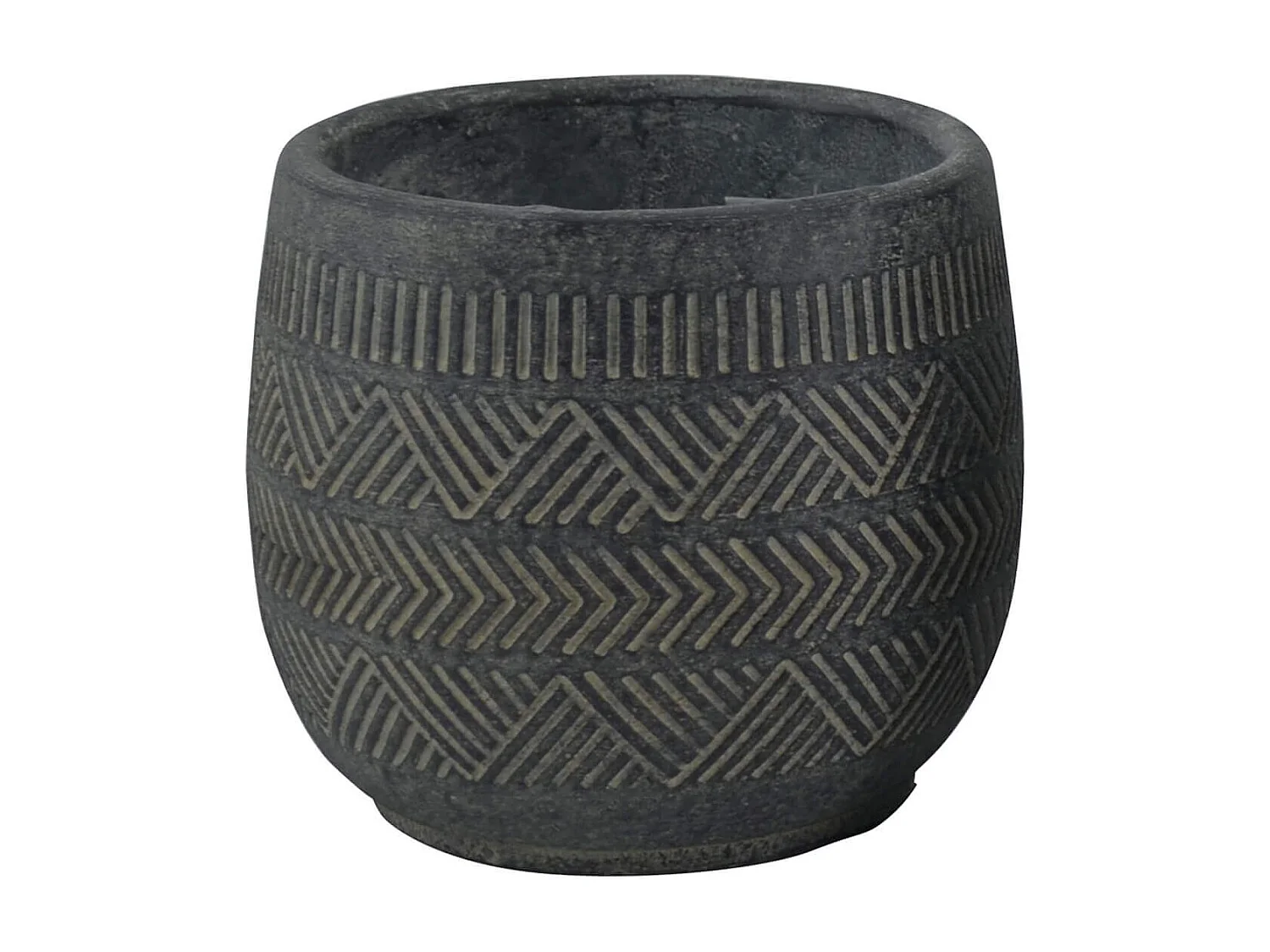 MilaniHome.it - vaso in fibra sintetica di design moderno industrial cm 13 x 13 x 11,5 hdi coloreAntracite