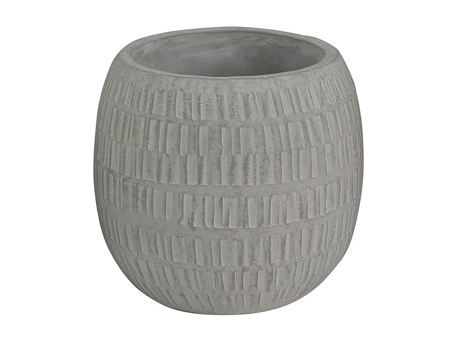 MilaniHome.it - vaso in fibra sintetica di design moderno industrial cm 16 x 16 x 14,5 hdi coloreGrigio