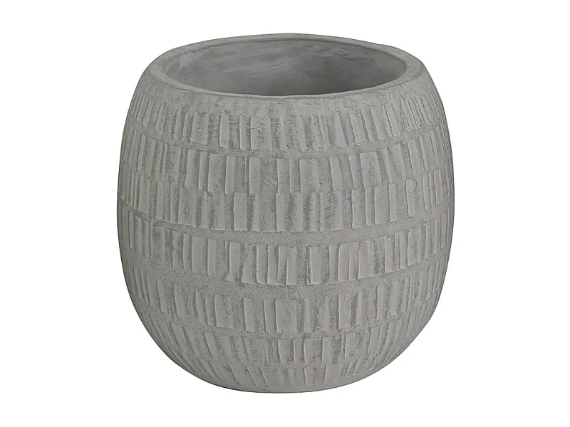MilaniHome.it - vaso in fibra sintetica di design moderno industrial cm 16 x 16 x 14,5 hdi coloreGrigio