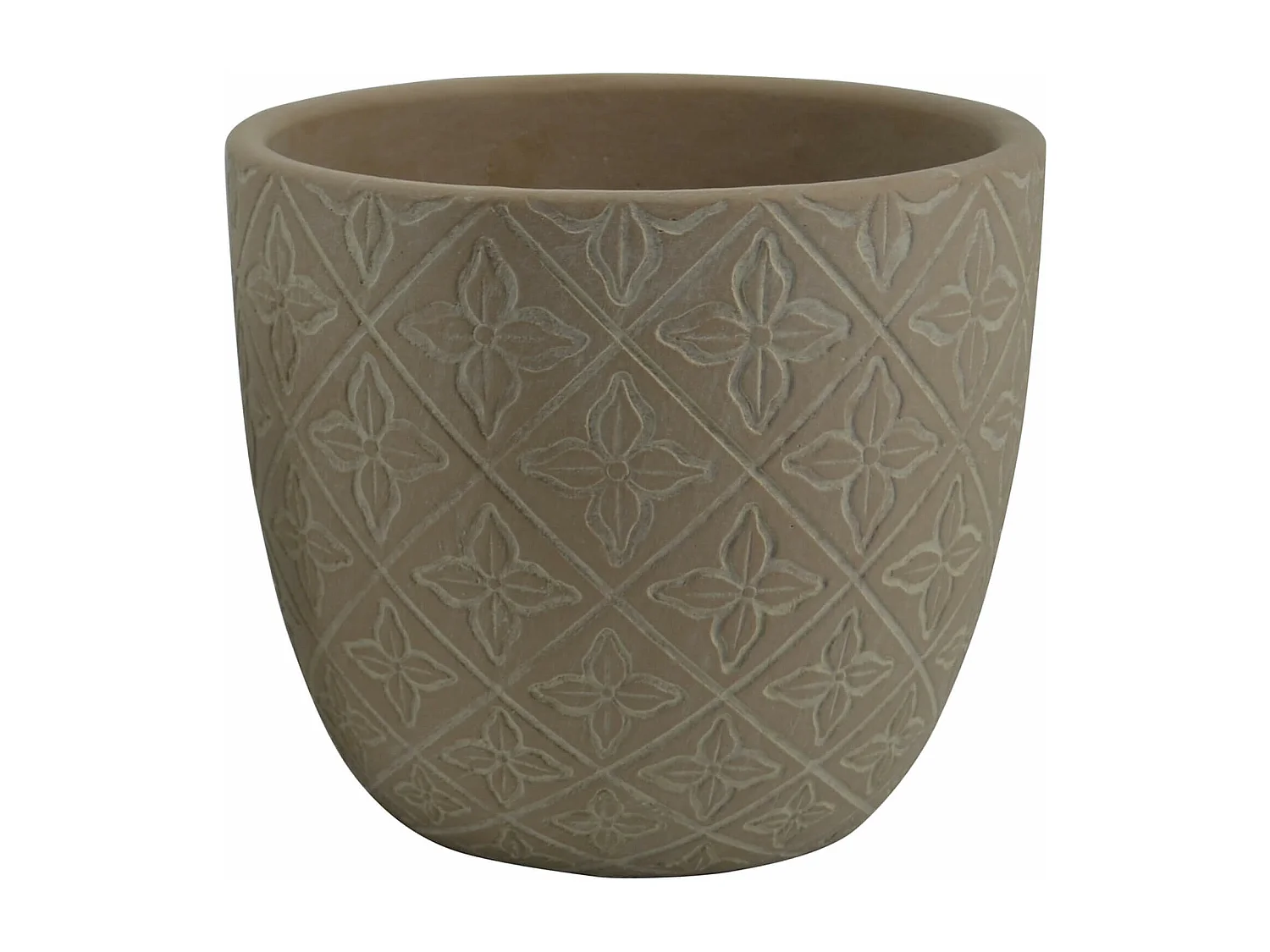 MilaniHome.it - vaso in fibra sintetica di design moderno industrial cm 18,2 x 18,2 x 16,2 hdi coloreMarrone