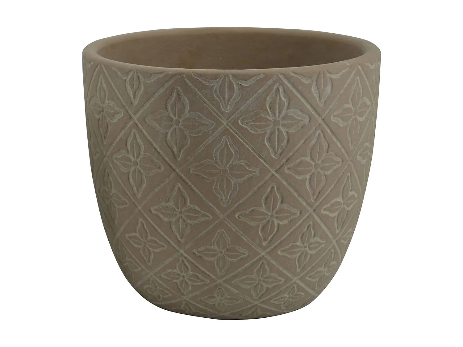 MilaniHome.it - vaso in fibra sintetica di design moderno industrial cm 18,2 x 18,2 x 16,2 hdi coloreMarrone