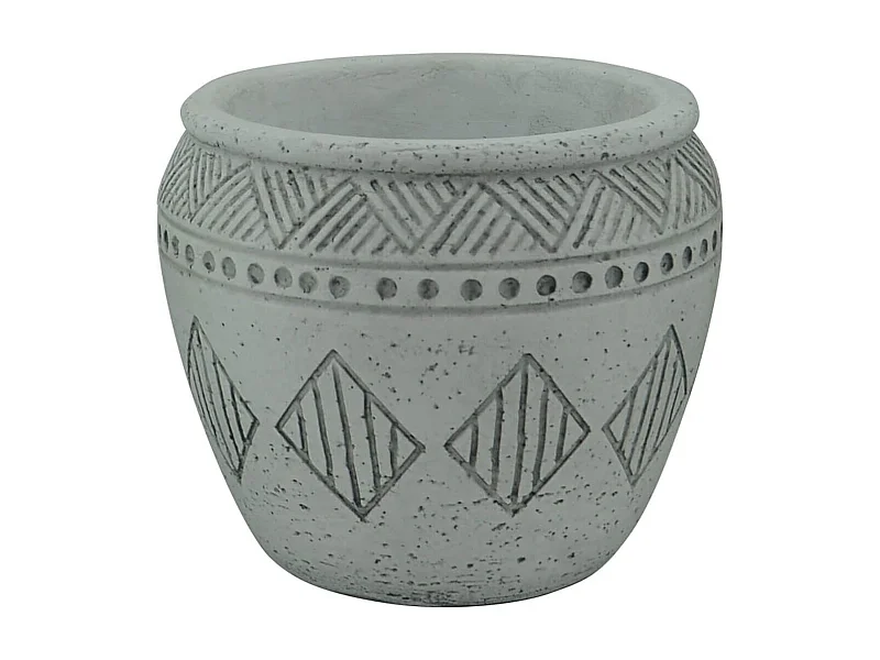 MilaniHome.it - vaso in fibra sintetica di design moderno industrial cm 13,5 x 13,5 x 12 hdi coloreGrigio
