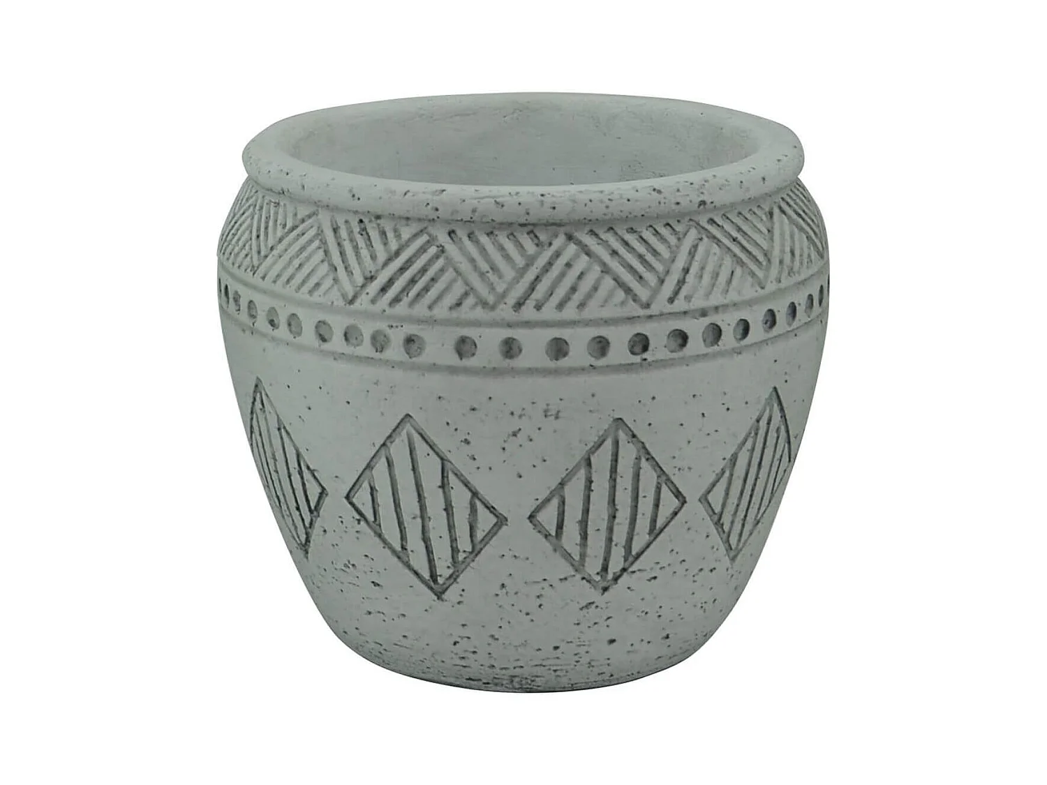 MilaniHome.it - vaso in fibra sintetica di design moderno industrial cm 13,5 x 13,5 x 12 hdi coloreGrigio