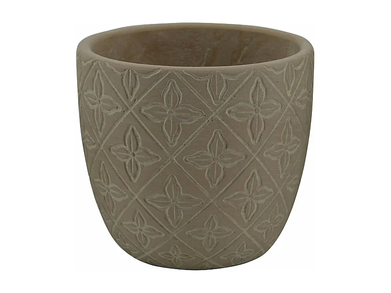 MilaniHome.it - vaso in fibra sintetica di design moderno industrial cm 15,5 x 15,5 x 14 hdi coloreMarrone