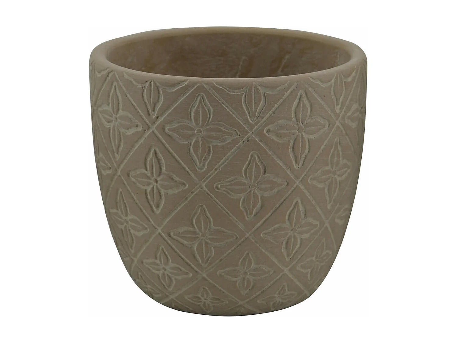 MilaniHome.it - vaso in fibra sintetica di design moderno industrial cm 15,5 x 15,5 x 14 hdi coloreMarrone