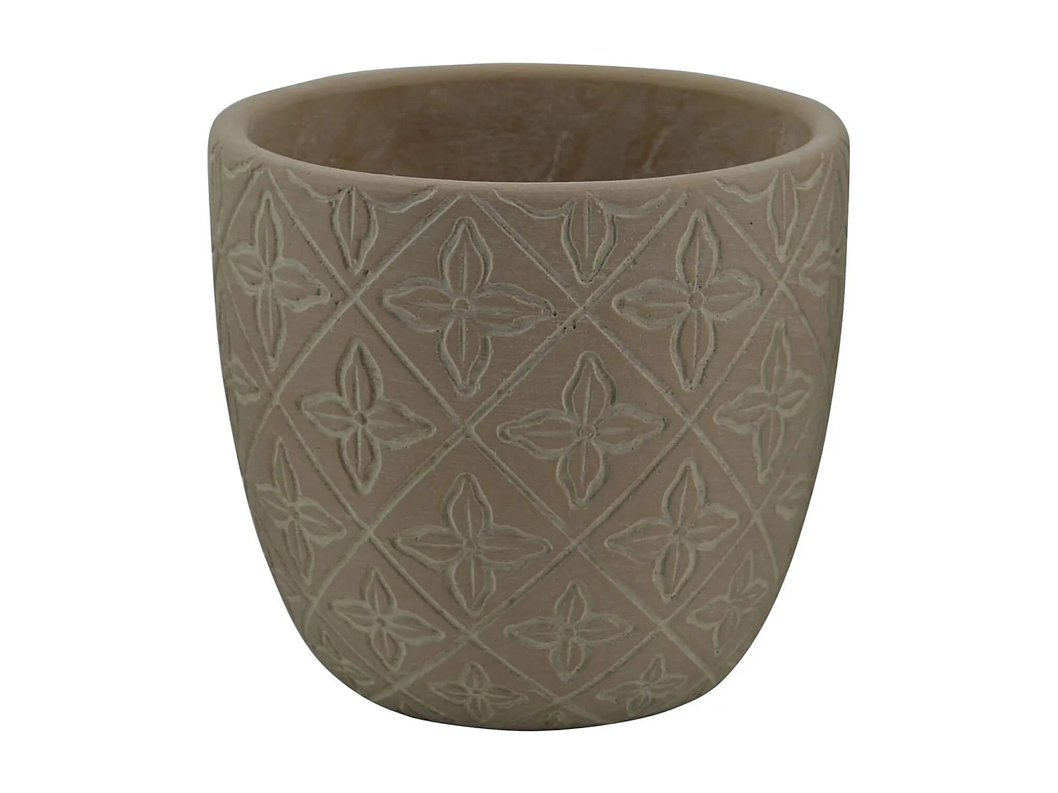 MilaniHome.it - vaso in fibra sintetica di design moderno industrial cm 15,5 x 15,5 x 14 hdi coloreMarrone