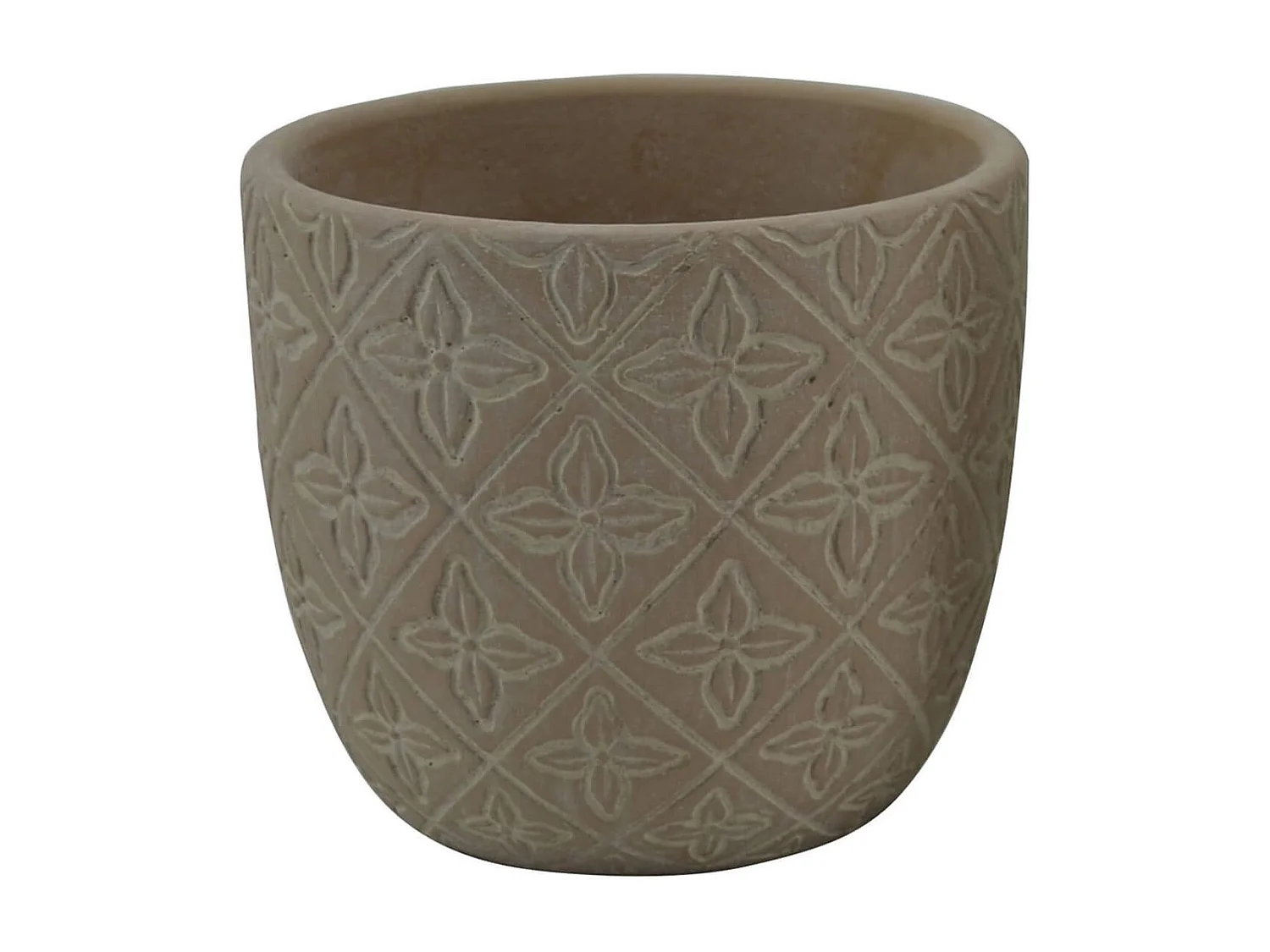 MilaniHome.it - vaso in fibra sintetica di design moderno industrial cm 13 x 13 x 11,5 hdi coloreMarrone