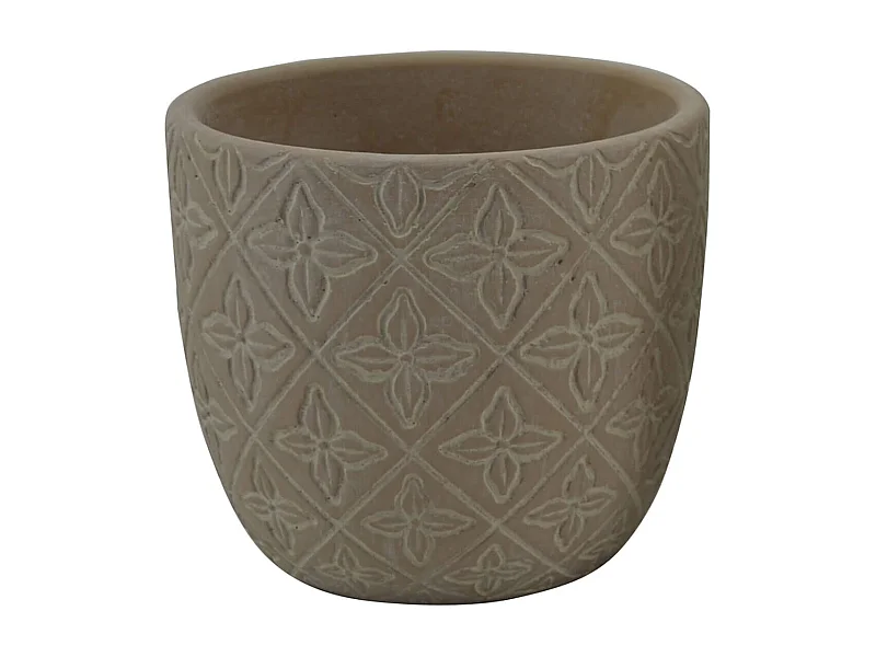 MilaniHome.it - vaso in fibra sintetica di design moderno industrial cm 13 x 13 x 11,5 hdi coloreMarrone