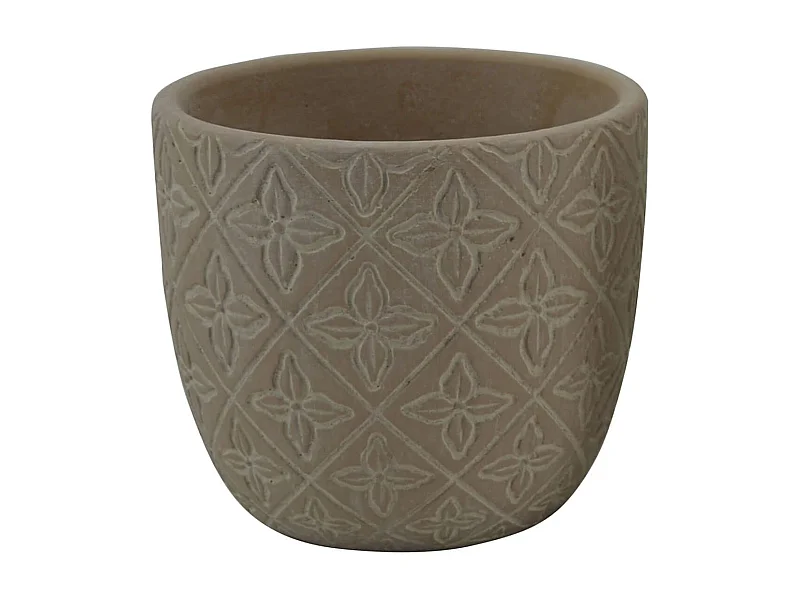 MilaniHome.it - vaso in fibra sintetica di design moderno industrial cm 13 x 13 x 11,5 hdi coloreMarrone