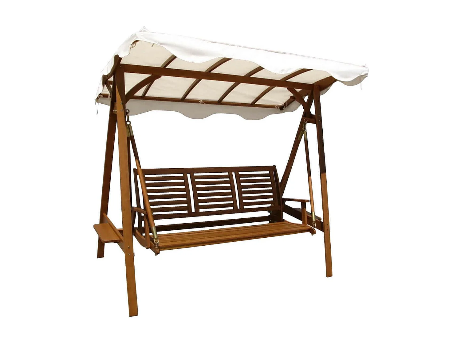 MilaniHome.it - Dondolo Da Giardino In Legno Di Acacia 3 Posti Per Esterno Giardino Portico Ristorante Bar Hotel Albergo Agriturismodi coloreMarrone