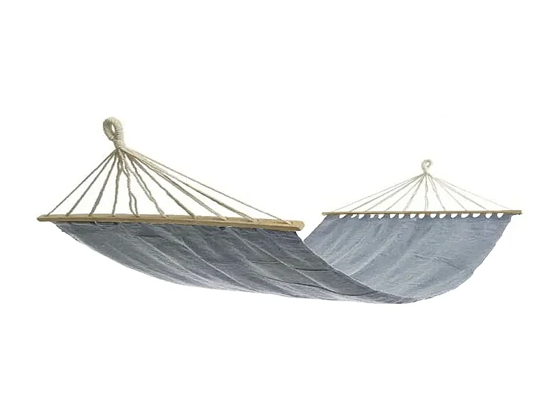 MilaniHome.it - Amaca di Cotone Naturale di design per esterno giardino cm 200 x 150di coloreGrigio chiaro