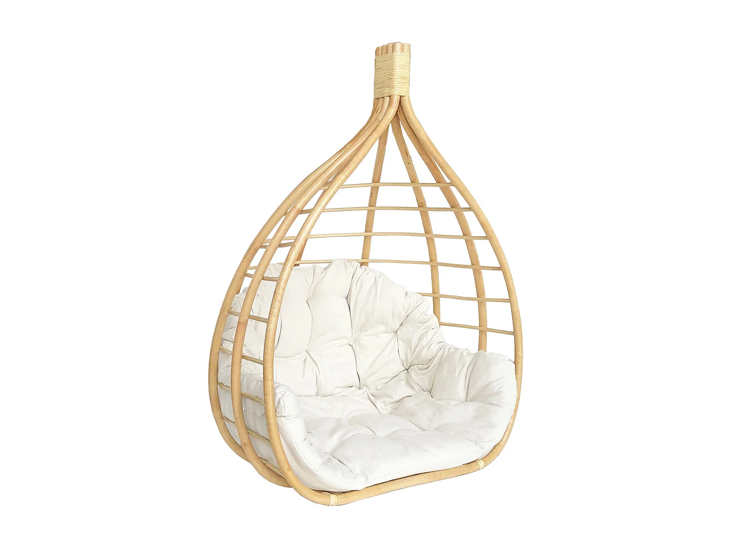 MilaniHome.it - dondolo in fibra naturale di design per esterno giardino cm 88 l x 77 p x 112 hdi coloreMarrone chiaro