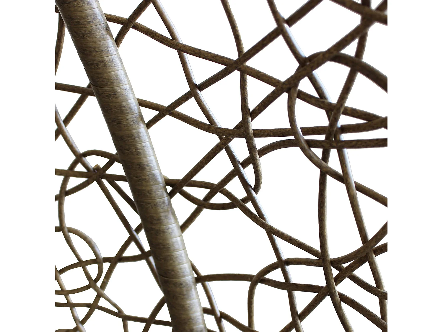 MilaniHome.it - Sedia Sospesa Poltrona A Dondolo Intrecciato In Rattan Per Casa E Giardino Con Cuscinodi coloreMarrone