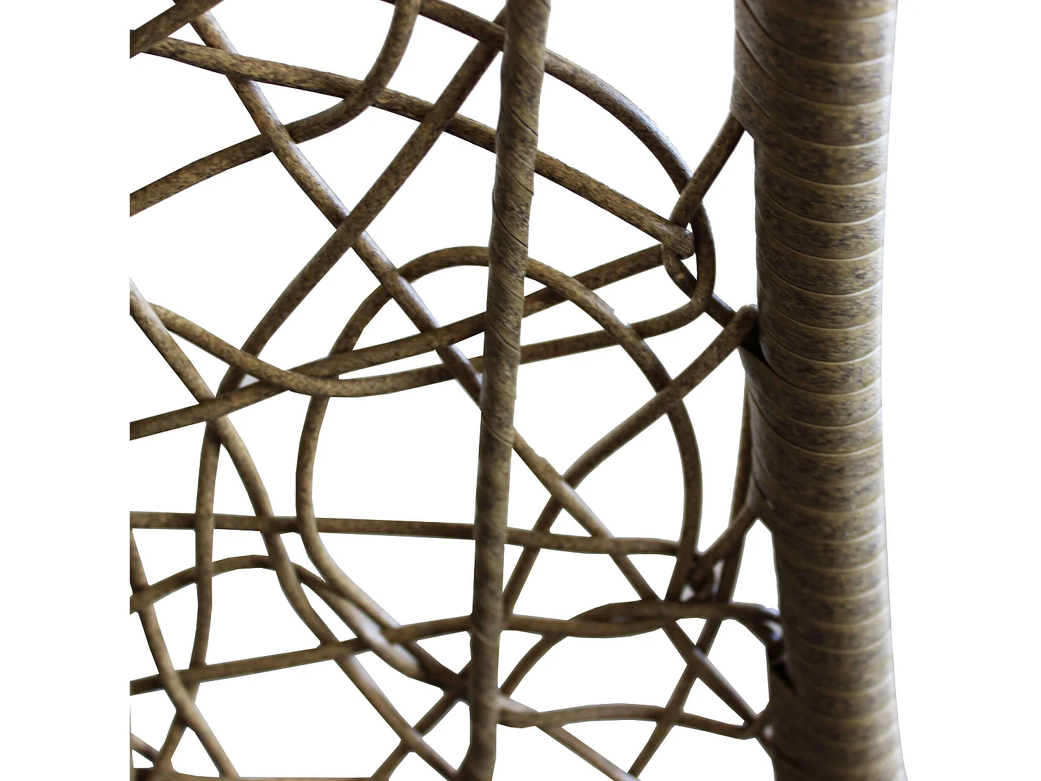 MilaniHome.it - dondolo in fibra naturale di design per esterno giardino Struttura Ø 95 x 195h seduta 80 x 70 x 121di coloreMarrone