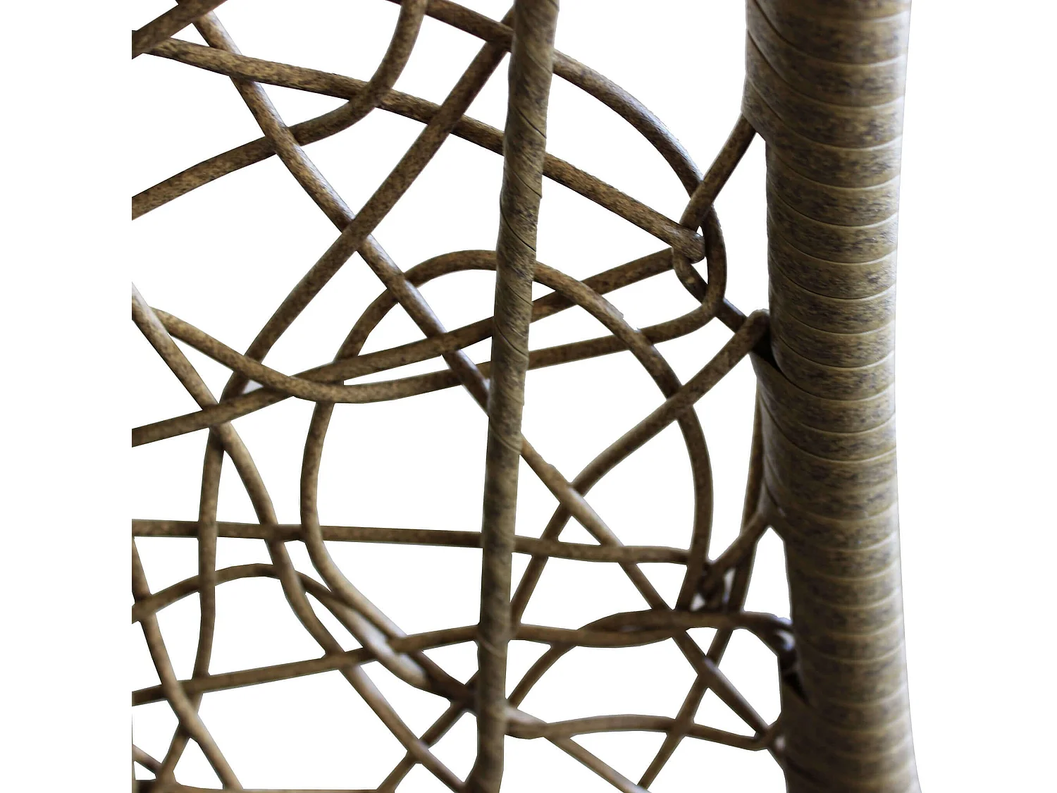 MilaniHome.it - dondolo in fibra naturale di design per esterno giardino Struttura Ø 95 x 195h seduta 80 x 70 x 121di coloreMarrone