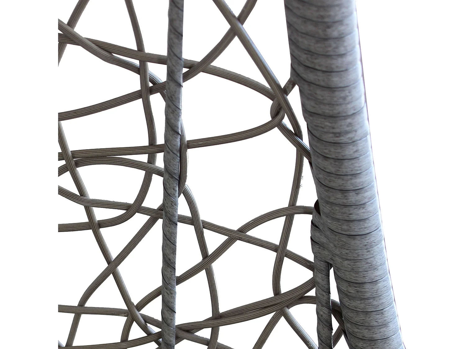 MilaniHome.it - dondolo in fibra naturale di design per esterno giardino Struttura Ø 95 x 195h seduta 80 x 70 x 120di coloreGrigio