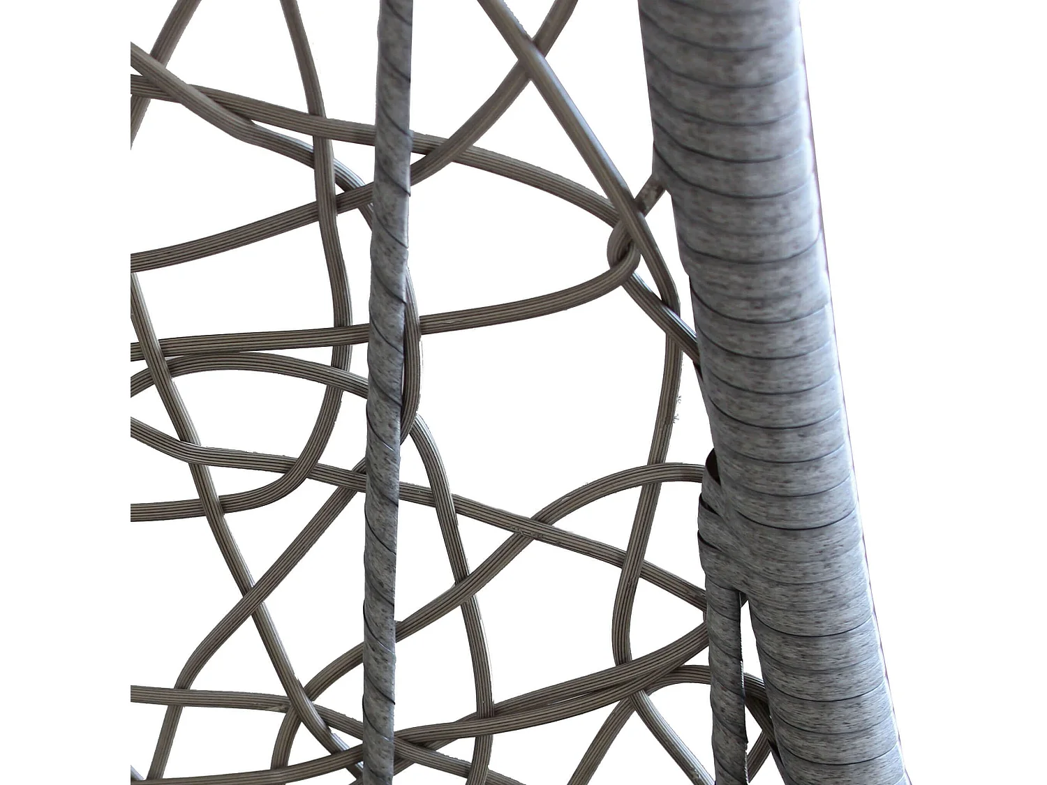 MilaniHome.it - dondolo in fibra naturale di design per esterno giardino Struttura Ø 95 x 195h seduta 80 x 70 x 120di coloreGrigio