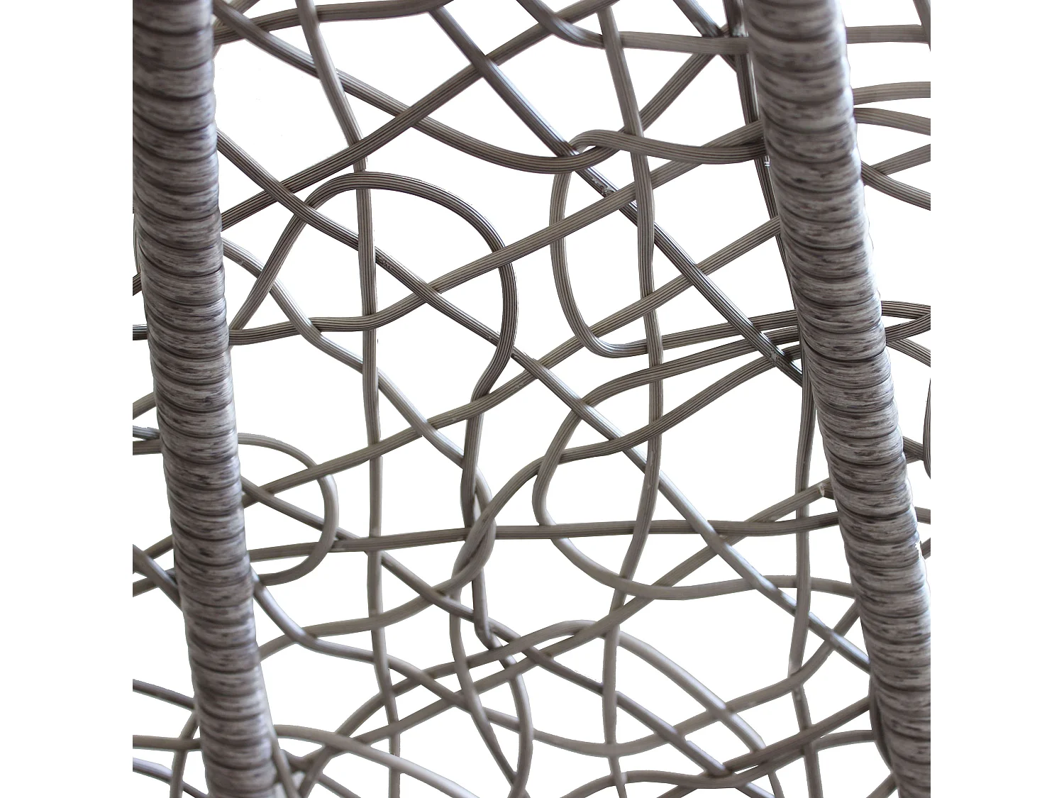 MilaniHome.it - Sedia Sospesa Poltrona A Dondolo Intrecciato In Rattan Per Casa E Giardino Con Cuscinodi coloreGrigio