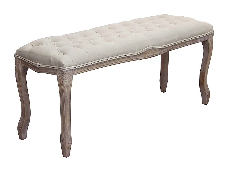 MilaniHome.it - panca vintage in tessuto di design moderno vintage cm 110x36x47 hdi coloreBeige