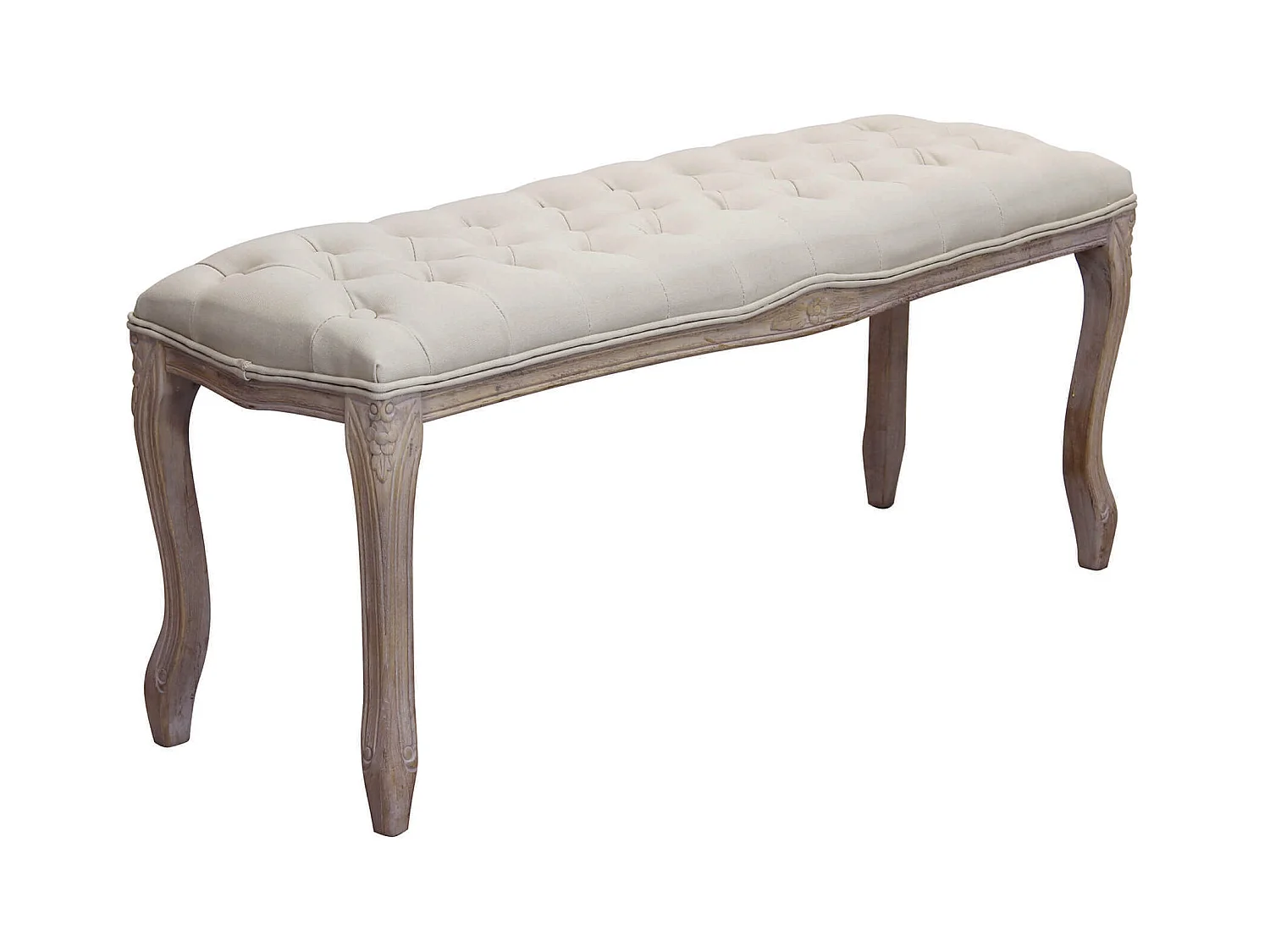 MilaniHome.it - panca vintage in tessuto di design moderno vintage cm 110x36x47 hdi coloreBeige