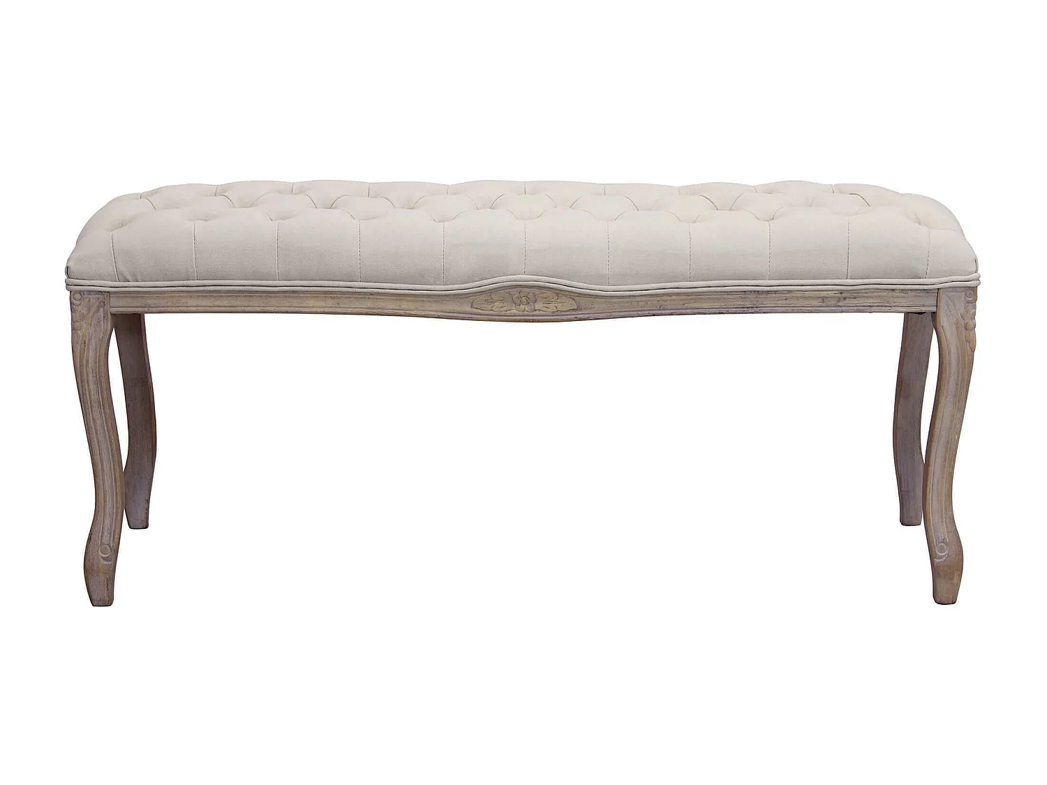 MilaniHome.it - panca vintage in tessuto di design moderno vintage cm 110x36x47 hdi coloreBeige