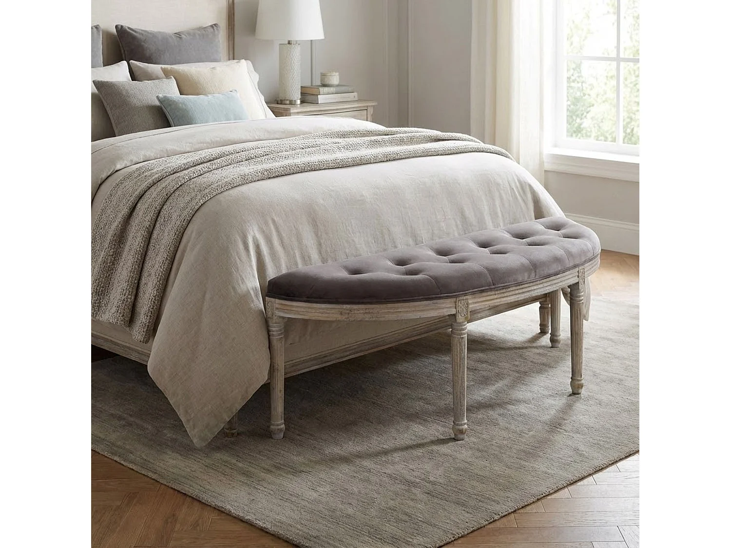 panca vintage in velluto di design moderno vintage cm 125x45x48 h