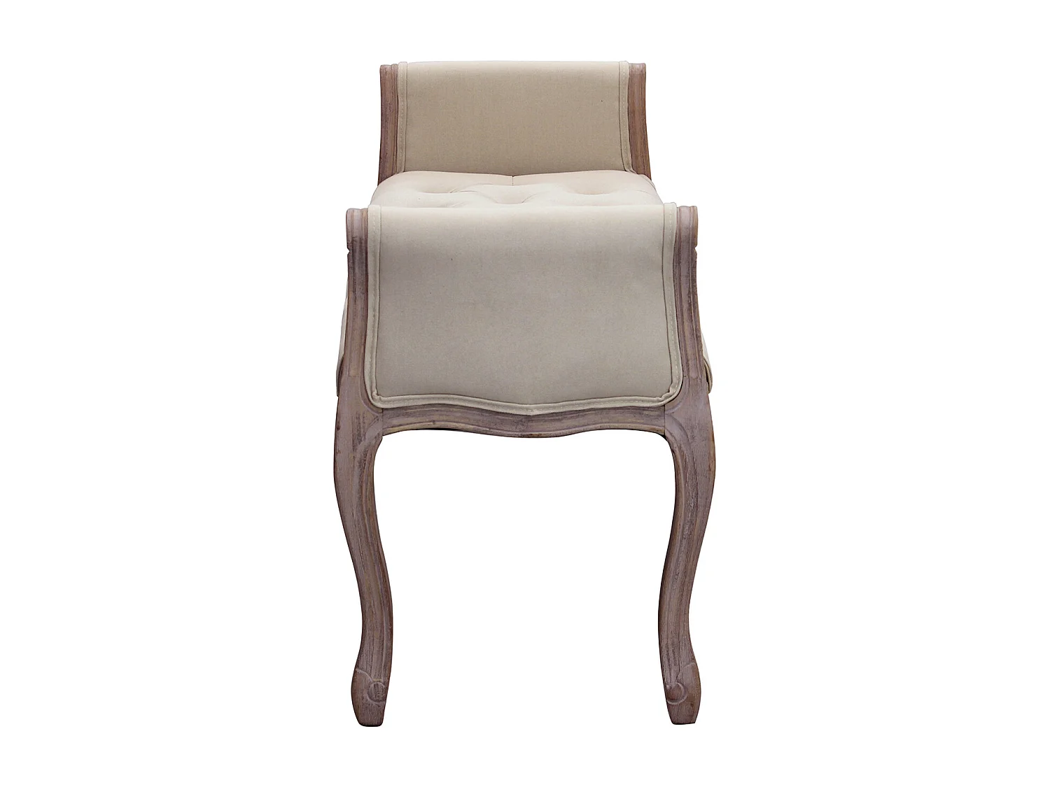 MilaniHome.it - panca vintage in tessuto di design moderno vintage cm 113x48x 45/60 hdi coloreBeige