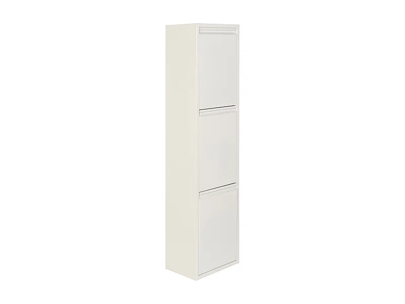 MilaniHome.it - mobile a 3 ante per raccolta differenziata di design per esterno giardino cm 34 l x 25 p x 136 hdi coloreBianco