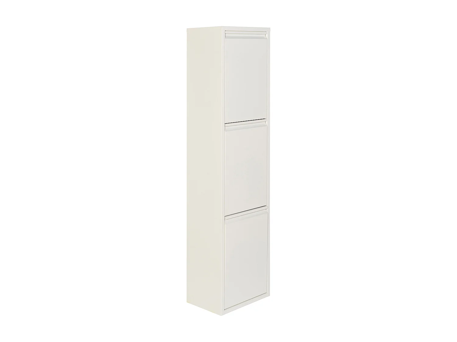 MilaniHome.it - mobile a 3 ante per raccolta differenziata di design per esterno giardino cm 34 l x 25 p x 136 hdi coloreBianco